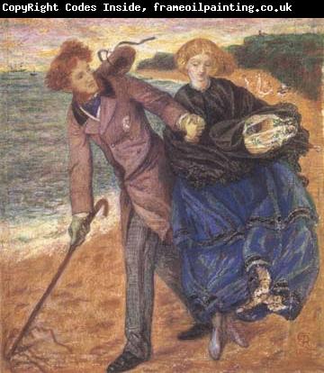 Dante Gabriel Rossetti Writing on the Sand (mk28)